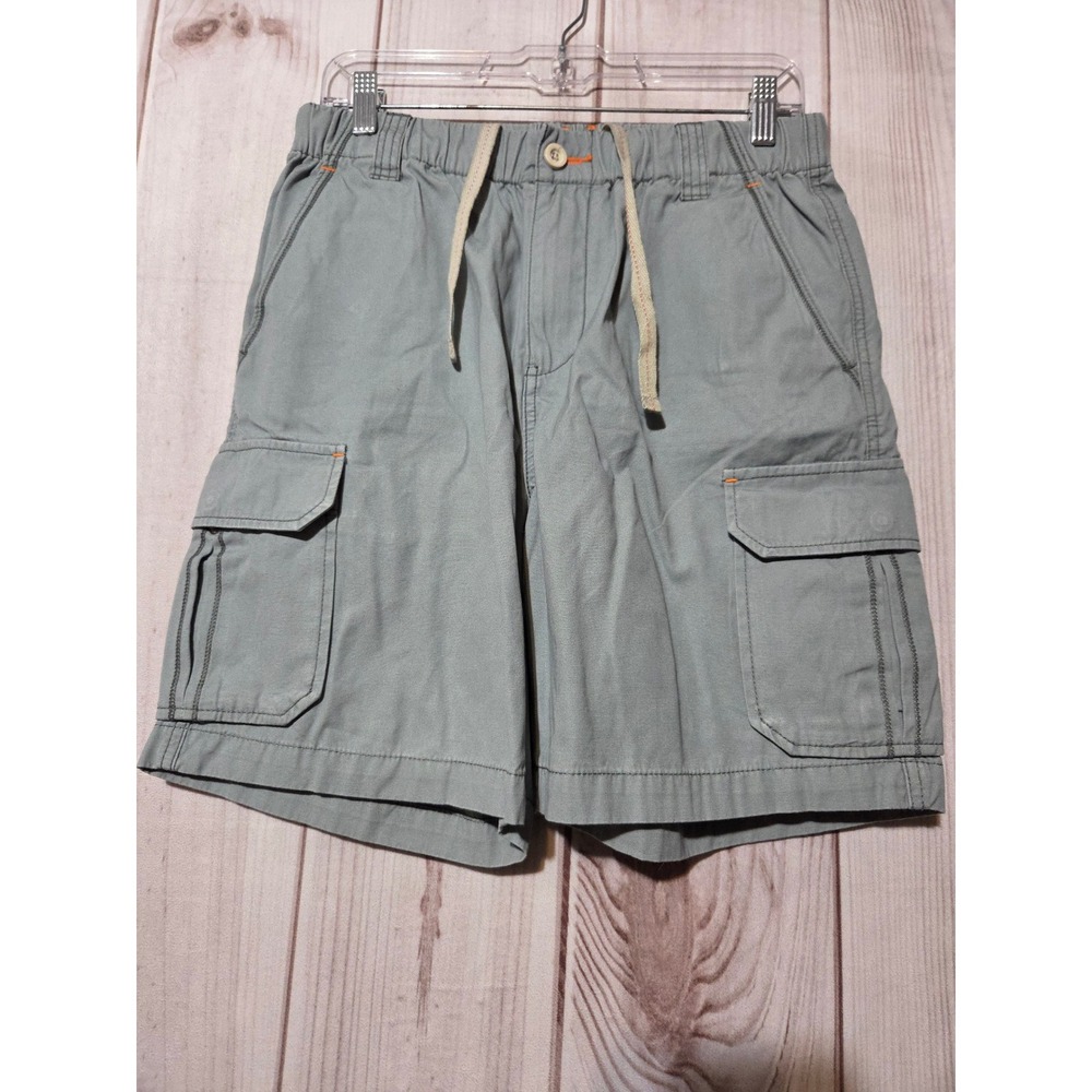 Tommy Bahama Relax Mens Sage Green Cotton Cargo Shorts Size Small Drawstring